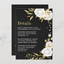 Schwarz-weiße Schwarz-Weiß-Umschließkarte Begleitkarte