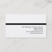 Schwarz-weiße Script-Kalligrafie Niedliche Visiten Visitenkarte (Rückseite)