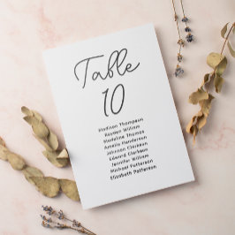 Schwarz-weiße  Seekarte für Minimalistisches Skrip Tischnummer