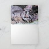 Schwarz-weiße Signatur und Silver Monogram-Foto Dankeskarte (Innenseite)