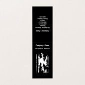 Schwarz-weiße Silhouette Riding Hood Trees Wolf Visitenkarten (Außenseite Aufgefaltet)