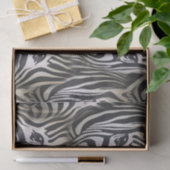 Schwarz - Weiße Silhouette Zebra Wiederholdesign Seidenpapier (Geschenk)