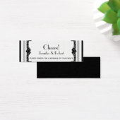 Schwarz-weiße Silver Art Déco Hochzeitsgetränke (Schreibtisch)