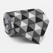 SCHWARZ-WEISSE SILVER PATTERN-KRAWATTE KRAWATTE (Gerollt)