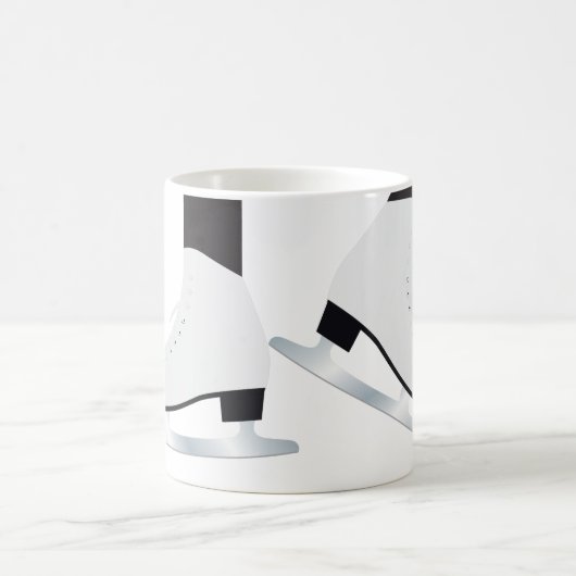 Schwarz-weiße Skate, Abbildung Skaten Kaffeetasse (Mittel)