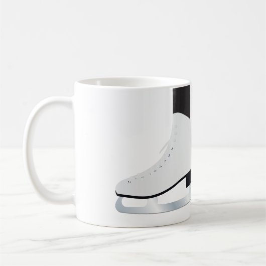 Schwarz-weiße Skate, Abbildung Skaten Kaffeetasse (Links)