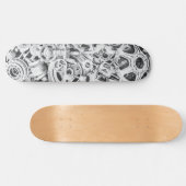 Schwarz-weiße Skateboard für Metallgeräte (Horizontal)