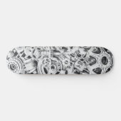 Schwarz-weiße Skateboard für Metallgeräte (Horizontal)