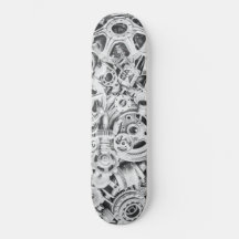 Schwarz-weiße Skateboard für Metallgeräte