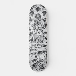 Schwarz-weiße Skateboard für Metallgeräte