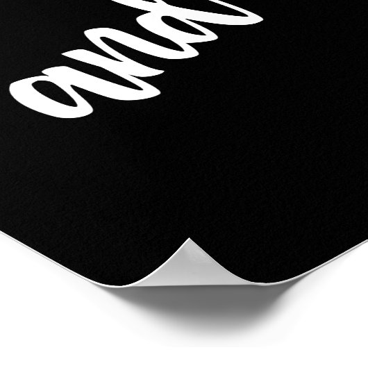 Schwarz-weiße SkriptTypografie mit Inspiration Poster (Ecke)