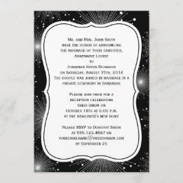 Schwarz-weiße Sonnenaufgänge Feuerwerk Empfang nur Einladung