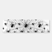 Schwarz-weiße Spinnennetzmuster Halloween Autoaufkleber (Vorne)