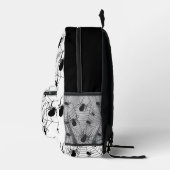 Schwarz-weiße Spinnennetzmuster Halloween Bedruckter Rucksack (Rechts)
