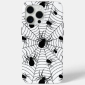 Schwarz-weiße Spinnennetzmuster Halloween Case-Mate iPhone Hülle (Rückseite)
