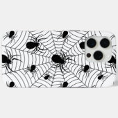 Schwarz-weiße Spinnennetzmuster Halloween Case-Mate iPhone Hülle (Rückseite (Horizontal))
