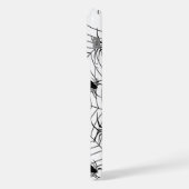 Schwarz-weiße Spinnennetzmuster Halloween iPhone Hülle (Linke Seite)