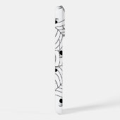 Schwarz-weiße Spinnennetzmuster Halloween iPhone Hülle (Rechte Seite)