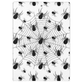 Schwarz-weiße Spinnennetzmuster Halloween Klemmbrett (Rückseite)
