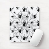 Schwarz-weiße Spinnennetzmuster Halloween Mousepad (Mit Mouse)