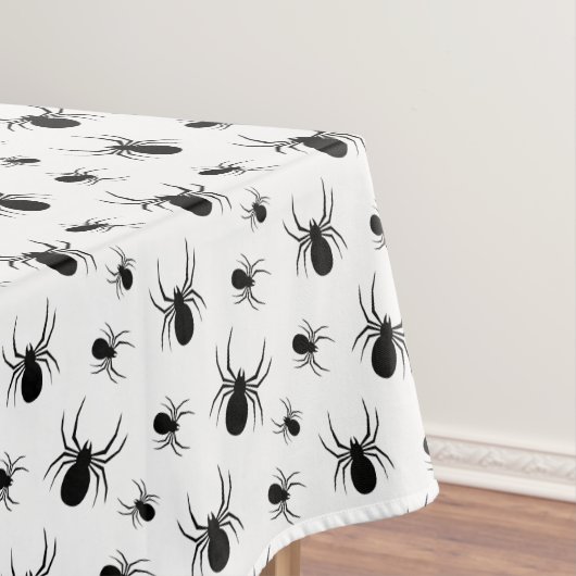 Schwarz-weiße Spinnennetzmuster Halloween Tischdecke (Beispiel)