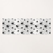Schwarz-weiße Spinnennetzmuster Halloween Yogamatte (Vorderseite (Horizontal))