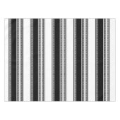 Schwarz-weiße Spitzenflechte und horizontale Strei Tischdecke (Vorderseite (Horizontal))