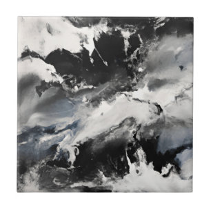 Schwarz-weiße Splashes Marbour Stones Keramik Tile Fliese