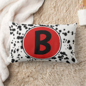 Schwarz-weiße Spots für den roten Dalmatiner Lendenkissen (Decke)