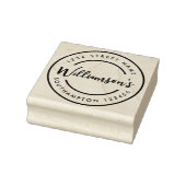 Schwarz-weiße Stadt Adresse Briefmarke Gummistempel (Stempel)