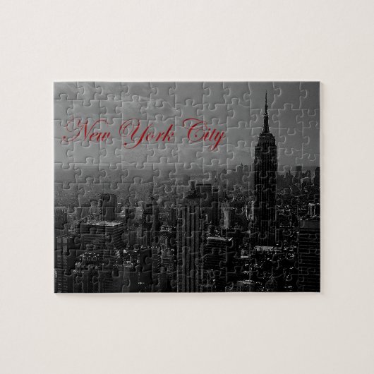 Schwarz-weiße Stadt New York Puzzle (Horizontal)