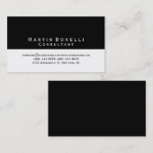 Schwarz-weiße Standardstreifen Moderne Visitenkart Visitenkarte (Vorne/Hinten)