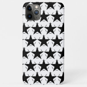 Schwarz-Weiße Sterne Kreisen Geometrisches Muster Case-Mate iPhone Hülle