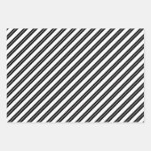 Schwarz-weiße Sterne Streifen FotoCollage Weihnach Geschenkpapier Set (Vorderseite 3)