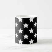 Schwarz-weiße Sternenmuster dekorativ Kaffeetasse (Mittel)