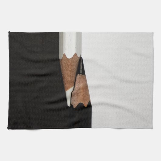 Schwarz-weiße Stifte Handtuch (Horizontal)