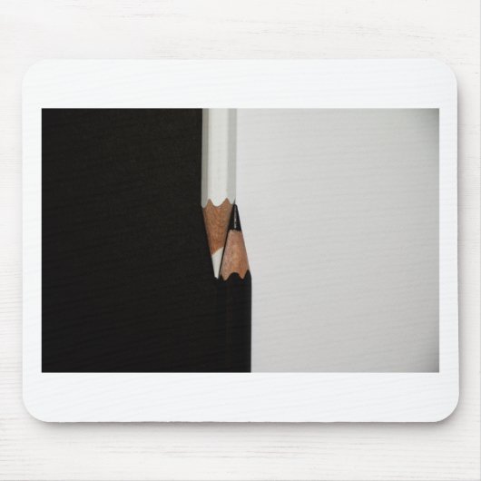 Schwarz-weiße Stifte Mousepad (Vorne)