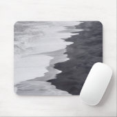 Schwarz-weiße Strandlandschaft Mousepad (Mit Mouse)