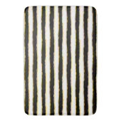 Schwarz-weiße Streifen Badematte (Vorderseite Vertikal)