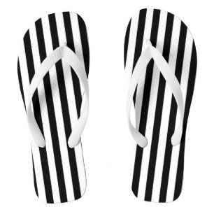 Schwarz-weiße Streifen  Badesandalen