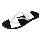 Schwarz-weiße Streifen Badesandalen (Schrägansicht)