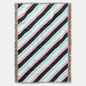 Schwarz-weiße Streifen Decke (Vorderseite Vertikal)