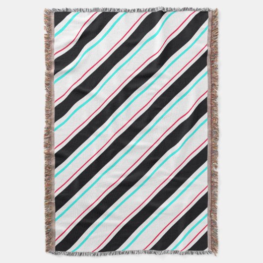 Schwarz-weiße Streifen Decke (Vorderseite Vertikal)