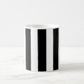 Schwarz-weiße Streifen einfache Cafeteria Tasse (Mittel)