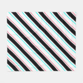 Schwarz-weiße Streifen Fleecedecke (Vorderseite (Horizontal))