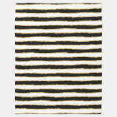 Schwarz-weiße Streifen Fleecedecke (Vorderseite)