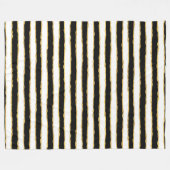 Schwarz-weiße Streifen Fleecedecke (Vorderseite (Horizontal))