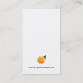 Schwarz-weiße Streifen für Orange-Mandarinen Visitenkarte (Rückseite)