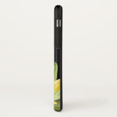 Schwarz-weiße Streifen Gelbe Blumen Case-Mate iPhone Hülle (Hinten/Links)