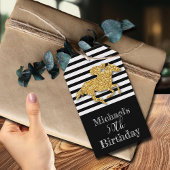 Schwarz-weiße Streifen Geschenkanhänger